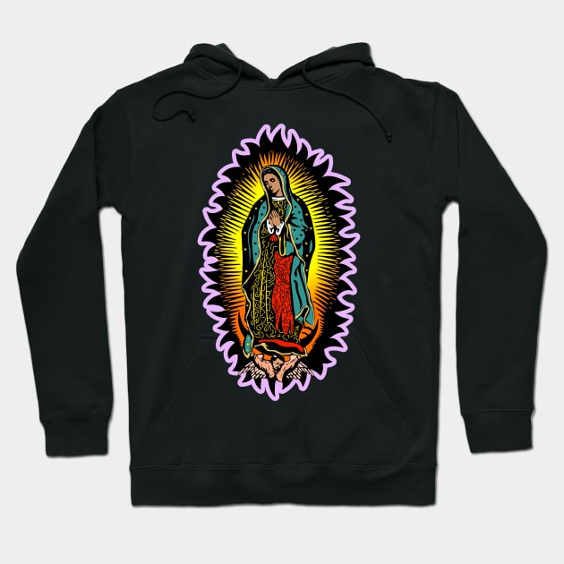 Our Lady of Guadalupe Virgin Mary Hoodie by Cabezon